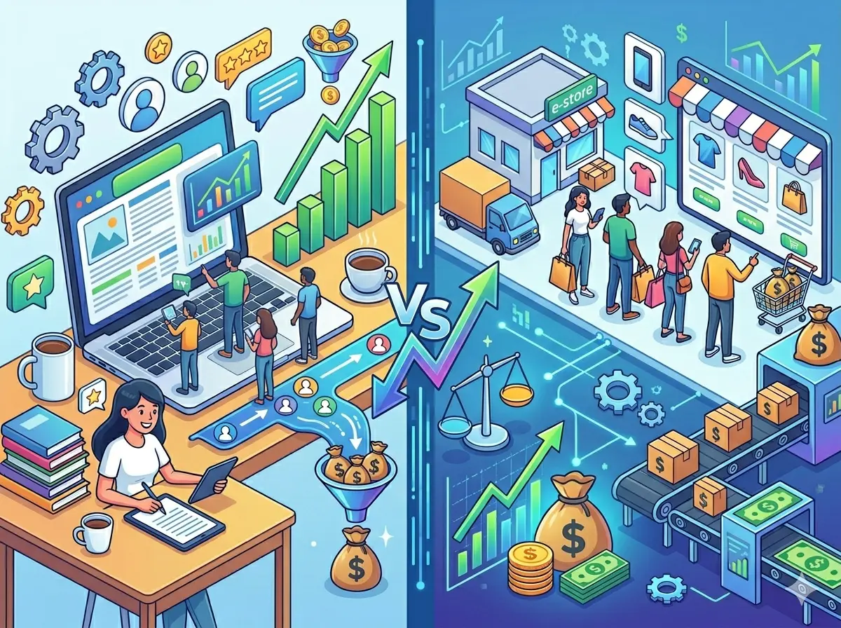 blog vs website jualan - vebora