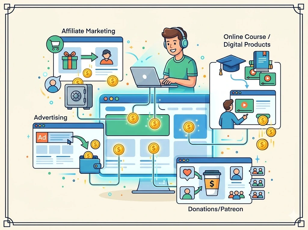 cara menghasilkan uang dari website - vebora