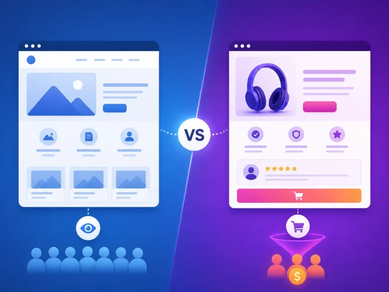 landing page vs homepage untuk jualan - vebora
