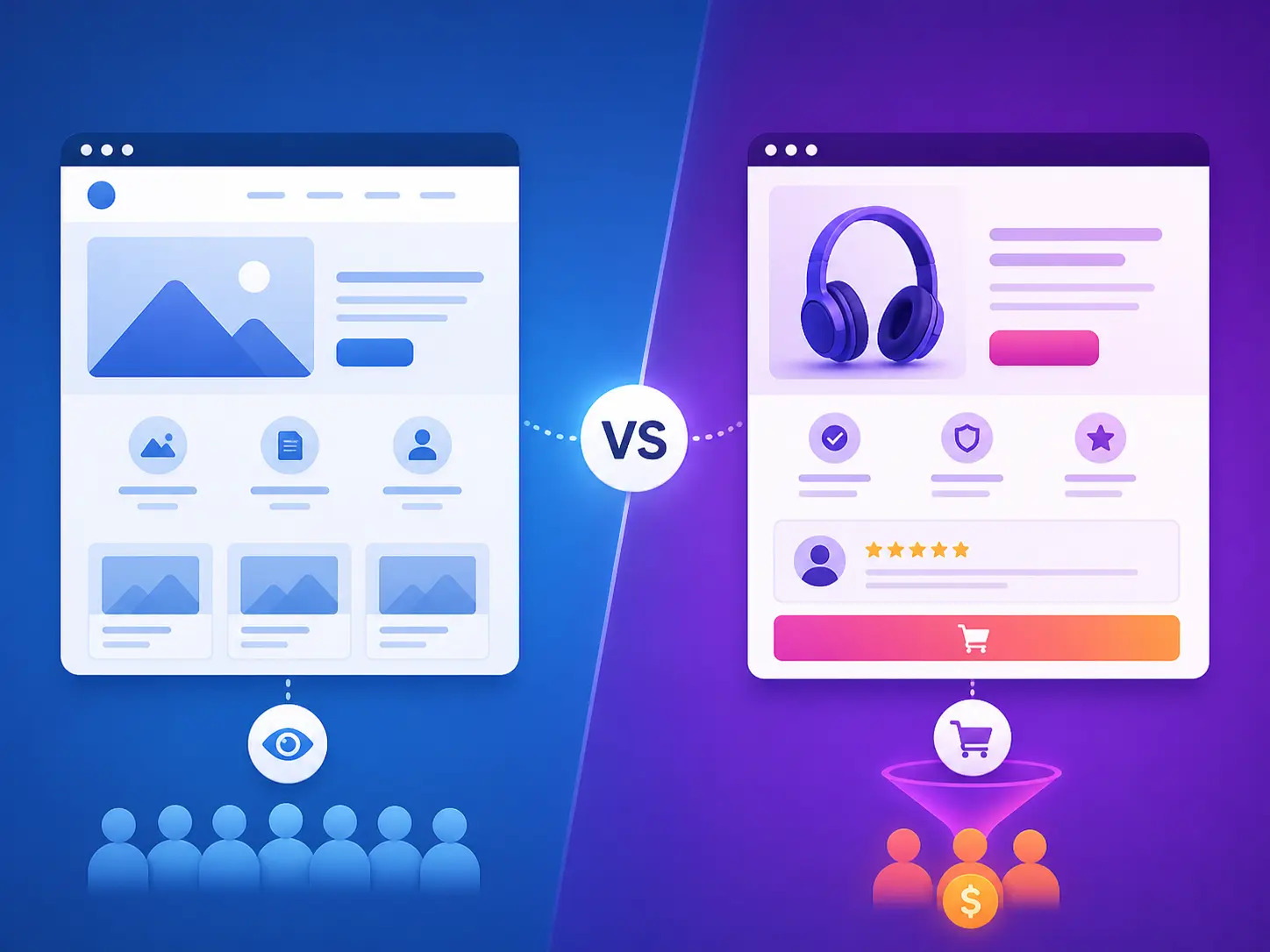 landing page vs homepage untuk jualan - vebora